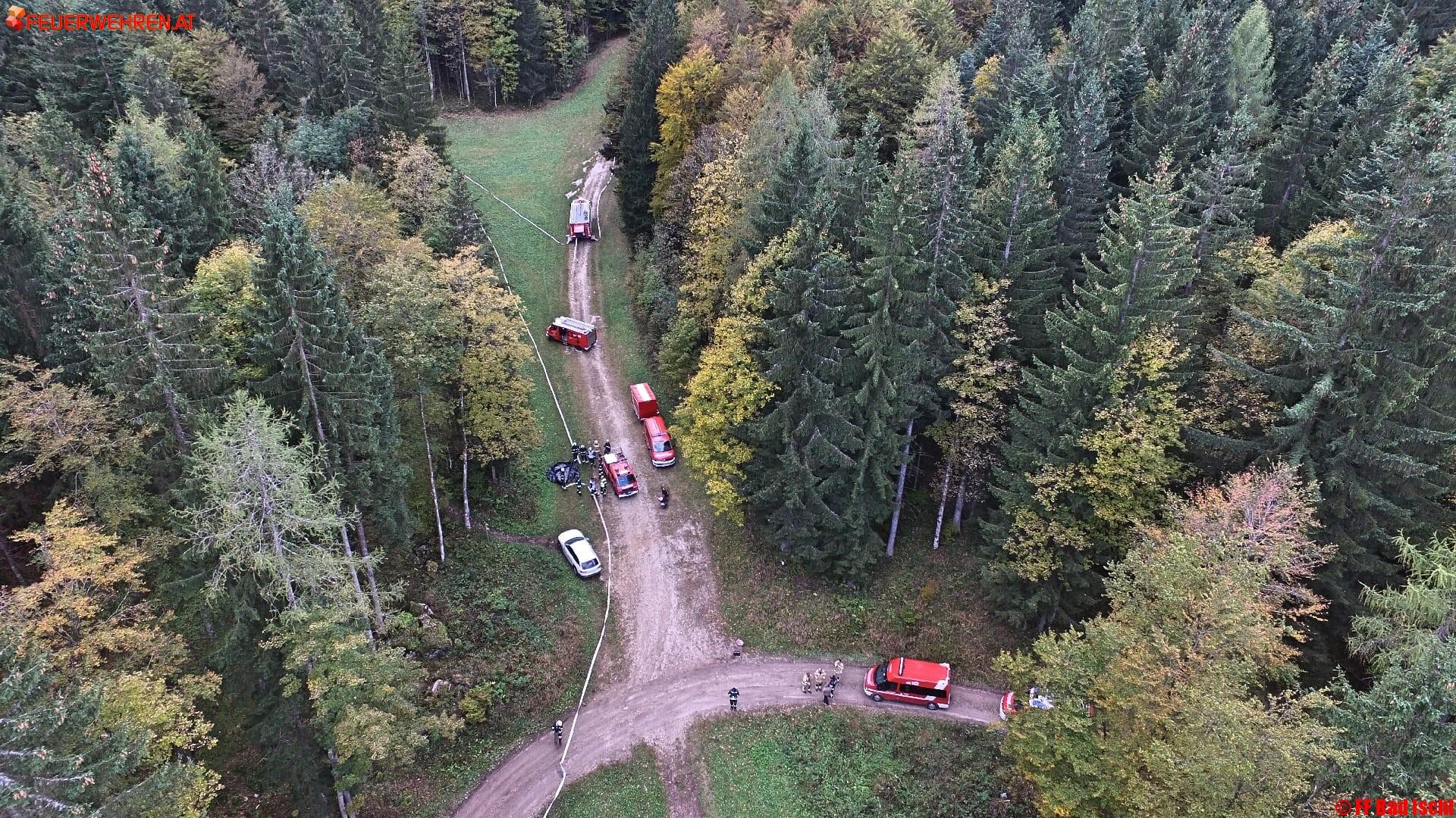FF Bad Ischl: Übungsannahme Waldbrand auf der Katrin
