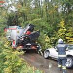 FF Bad Ischl: Fahrzeugbergung in der Kalkgrubenstraße