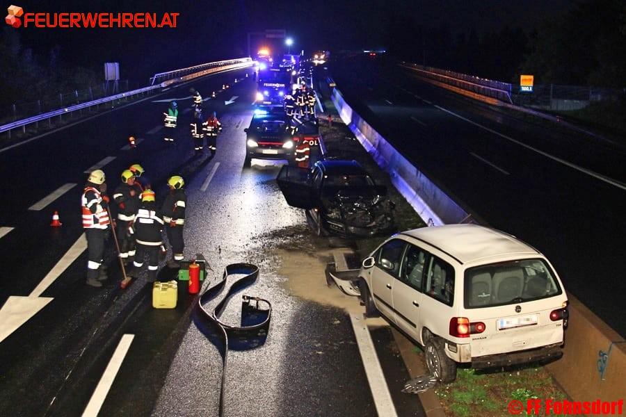FF Fohnsdorf: Verkehrsunfall mit Personenschaden auf der S36