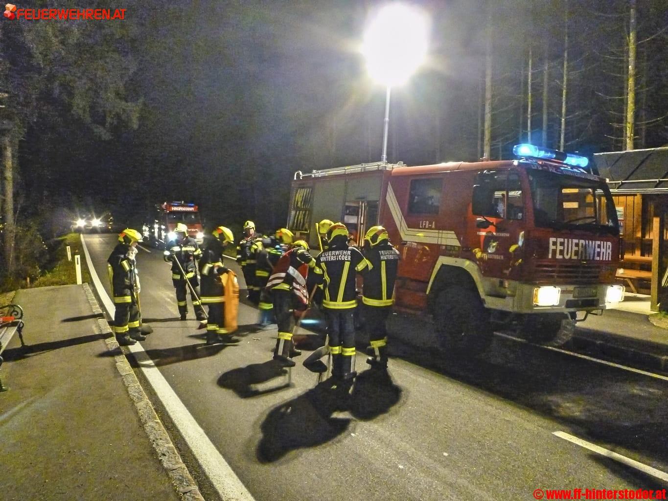 FF Hinterstoder: Feuerwehreinsatz nach missglücktem Ausweichmanöver