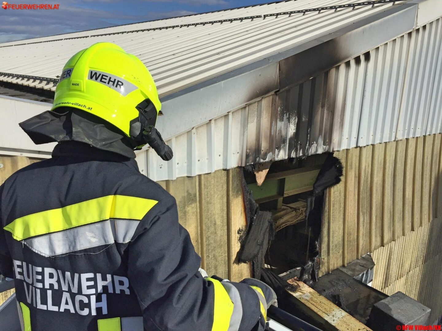 Fassadenbrand in Villach