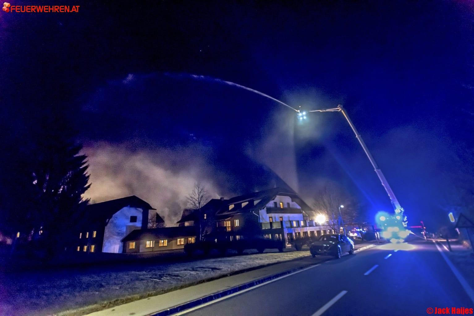 FF Hinterstoder: Abschnittsübung in Hotelbetrieb in Hinterstoder