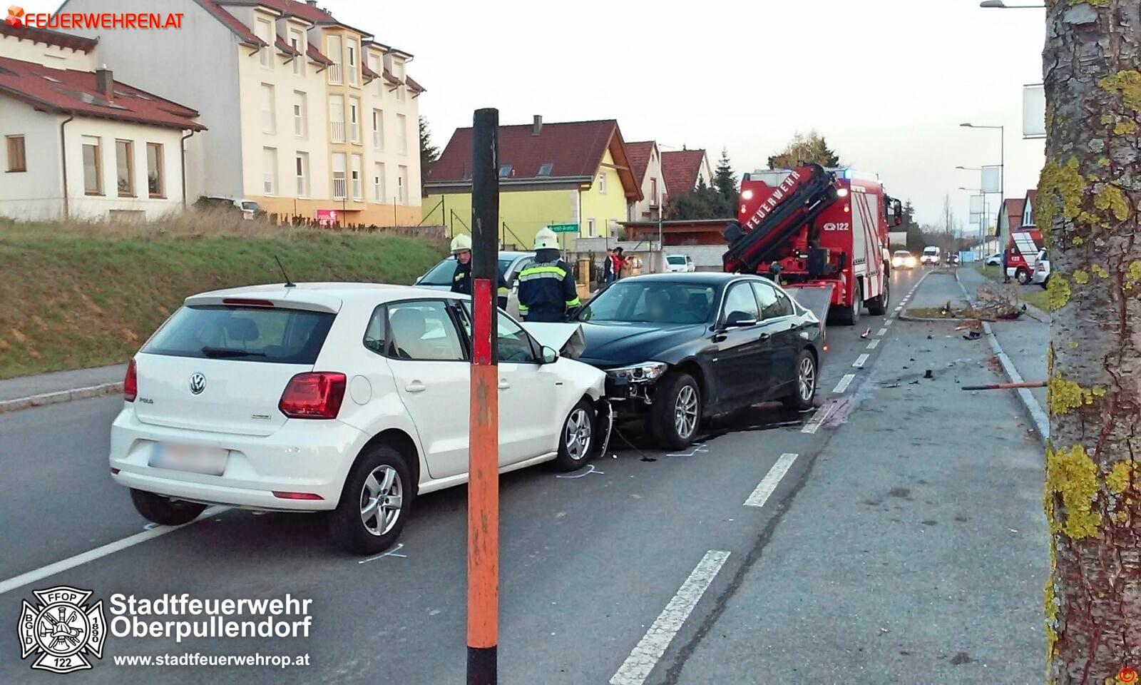 Stadtfeuerwehr Oberpullendorf: Verkehrsunfall auf der B50