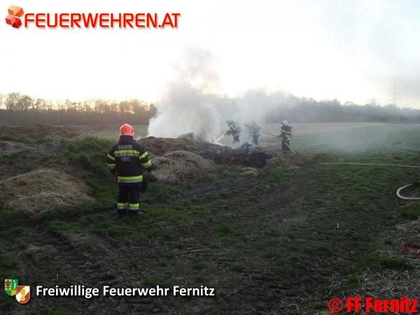 Brand eines Misthaufen