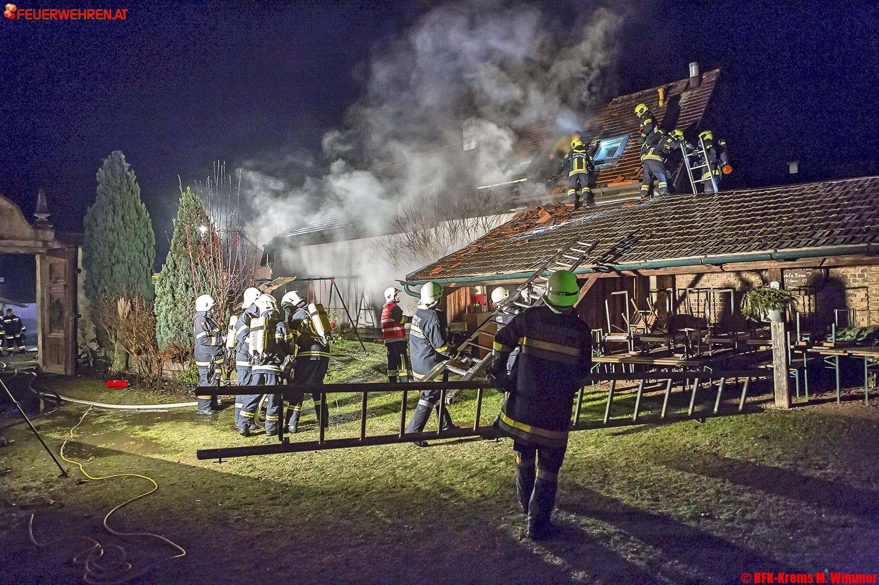 Alarmstufe B3 – Wohnhausbrand in Zöbing bei Langenlois