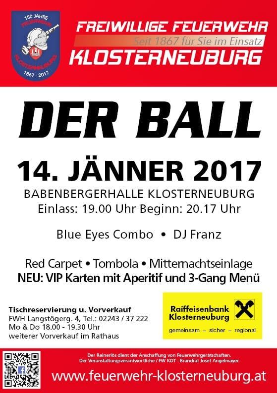 FF Klosterneuburg: Jubiläumsball der FF Klosterneuburg 2017