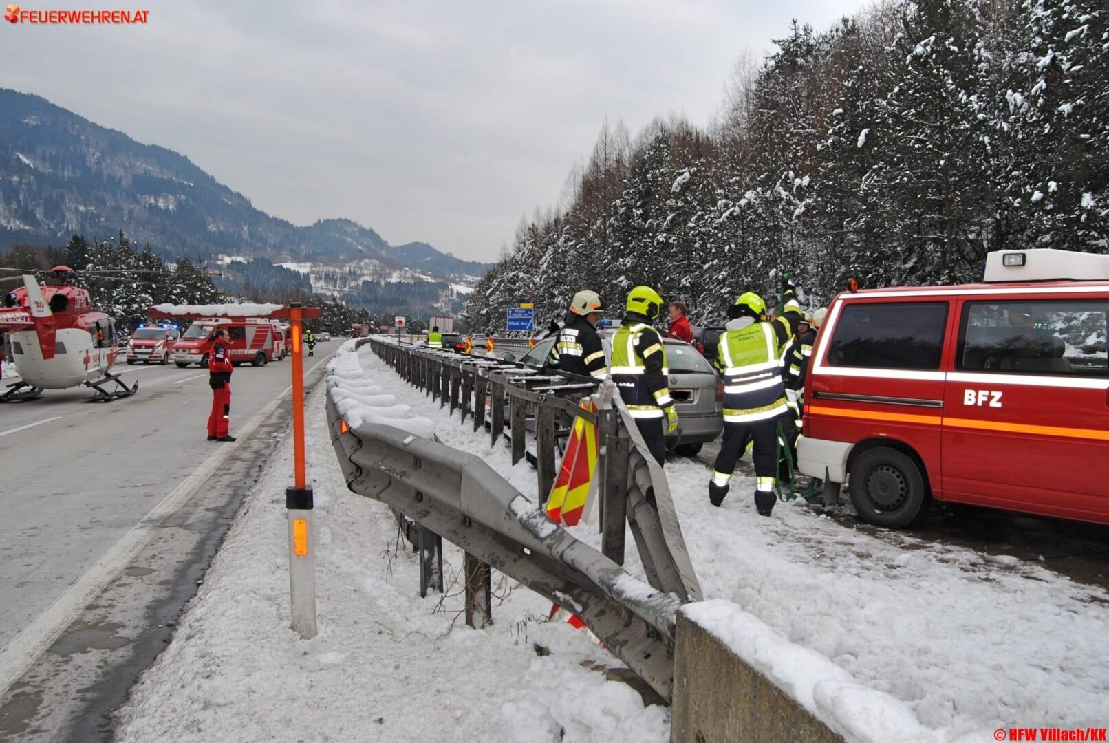 HFW Villach: Schwerer Verkehrsunfall auf der Tauernautobahn