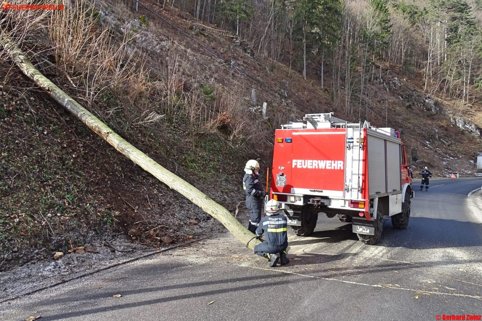 FF Ternitz: Baum blockierte die B26
