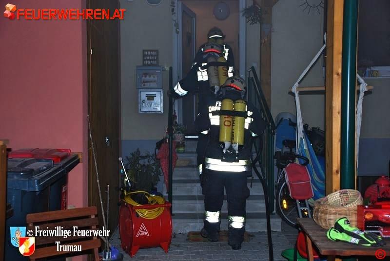 FF Trumau: Defekt einer Sauna führt zu Kellerbrand