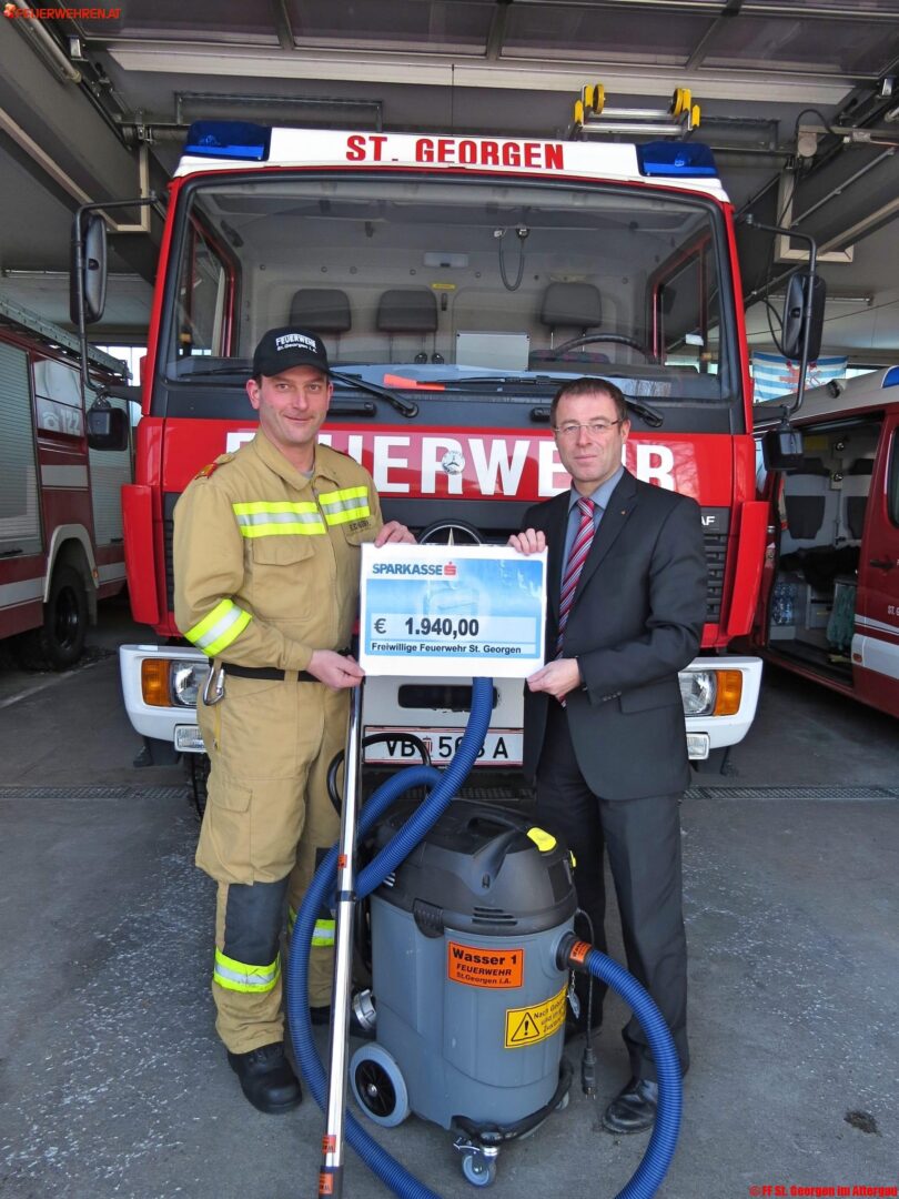 FF St. Georgen i.A.: Großzügige Spende der Sparkasse