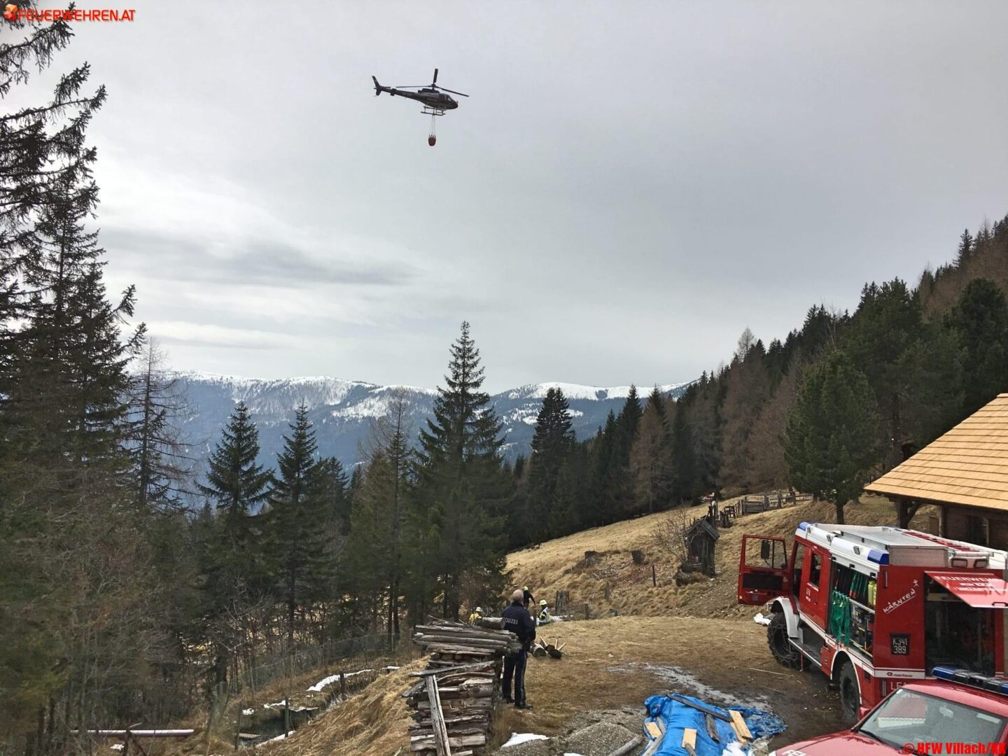 HFW Villach: Unterstützung bei Waldbrand im Gegental