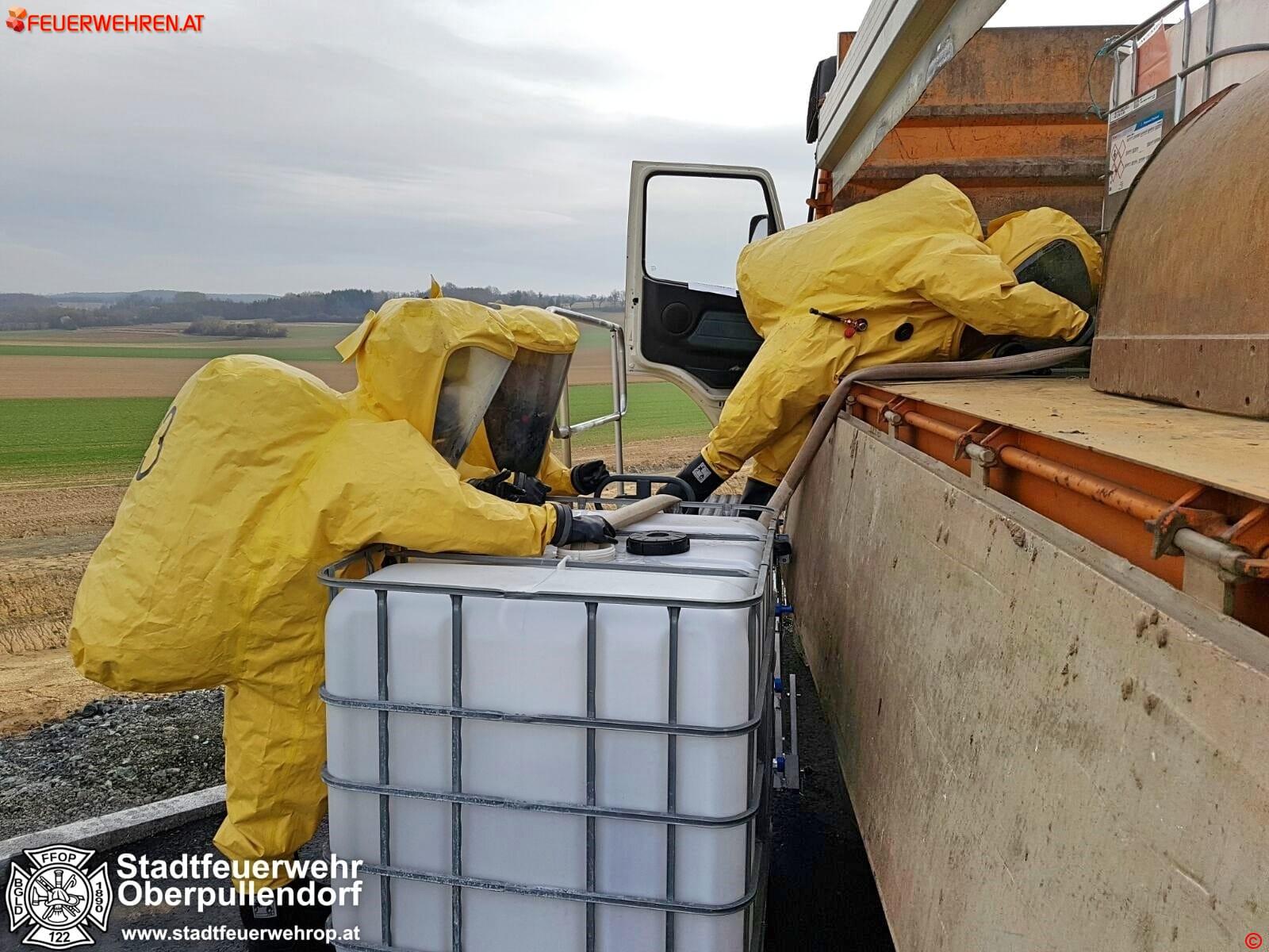 Stadtfeuerwehr Oberpullendorf: Übung auf der B61a
