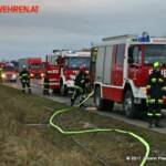 FF Gaweinstal: Fahrzeugbrand auf der A5-Nordautobahn, Anschlussstelle Hochleithen 24