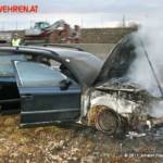 FF Gaweinstal: Fahrzeugbrand auf der A5-Nordautobahn, Anschlussstelle Hochleithen 3