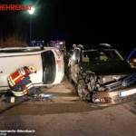 FF Biberbach: Nächtliche Aufräumarbeiten nach Verkehrsunfall im Ortsgebiet 1