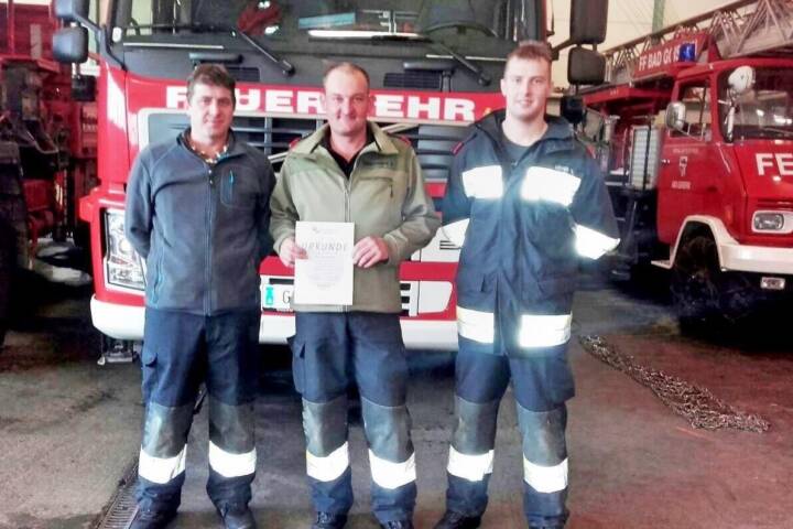 FF Bad Ischl: Atemschutzleistungsabzeichen in Bronze für die FW Perneck