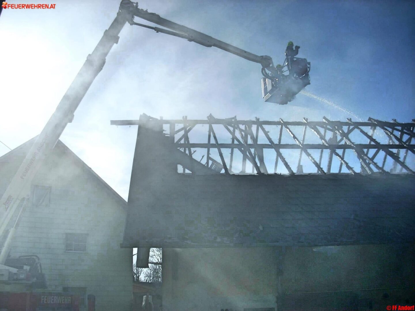 FF Andorf: Bauernhofgroßbrand in Steegen