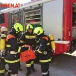 FF Mariazell: Grenzübergreifende Übung bei Holzbau Dallago & Zefferer