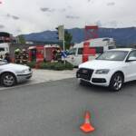 HFW Villach: Brandmeldealarm und Verkehrsunfall