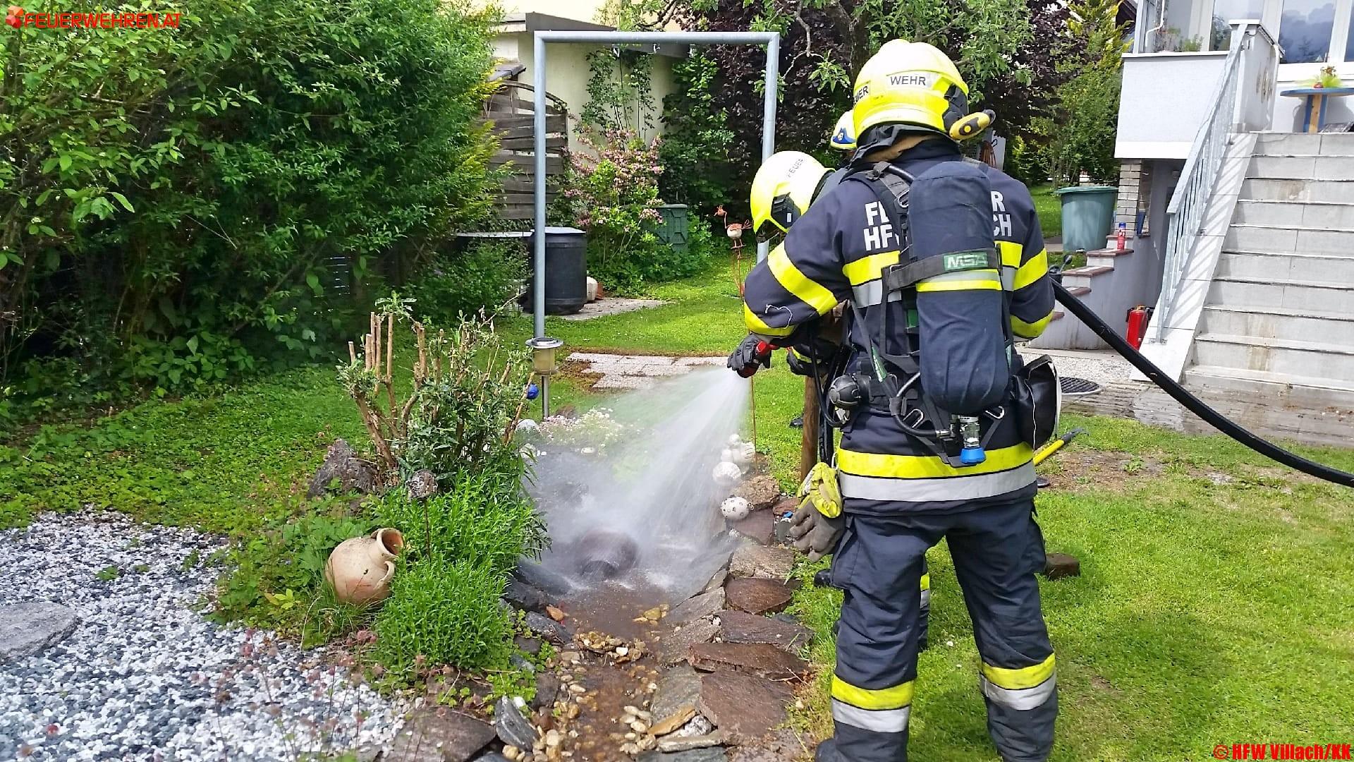 HFW Villach: Gefährlicher Brand einer Gasflasche