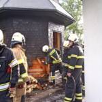 FF Bad Ischl: Pavillon geriet bei Flämmarbeiten in Brand