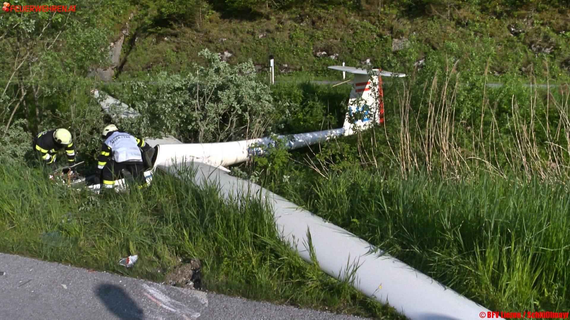 BFV Liezen: Absturz von Segelflugzeug endet glimpflich