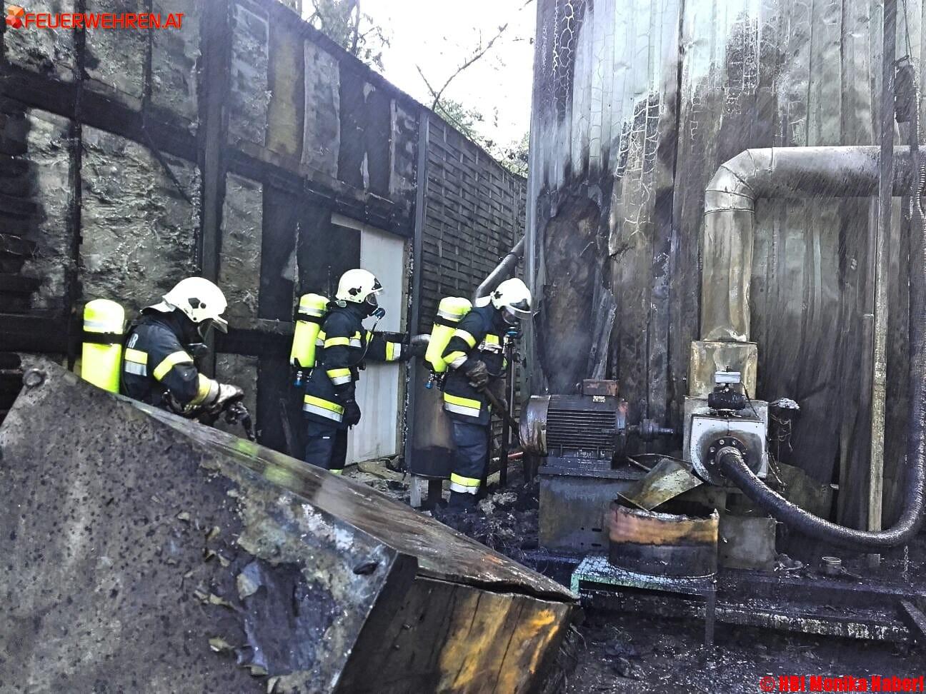 BFV Liezen: Brand an einer Bitumenmischanlage in Strechau