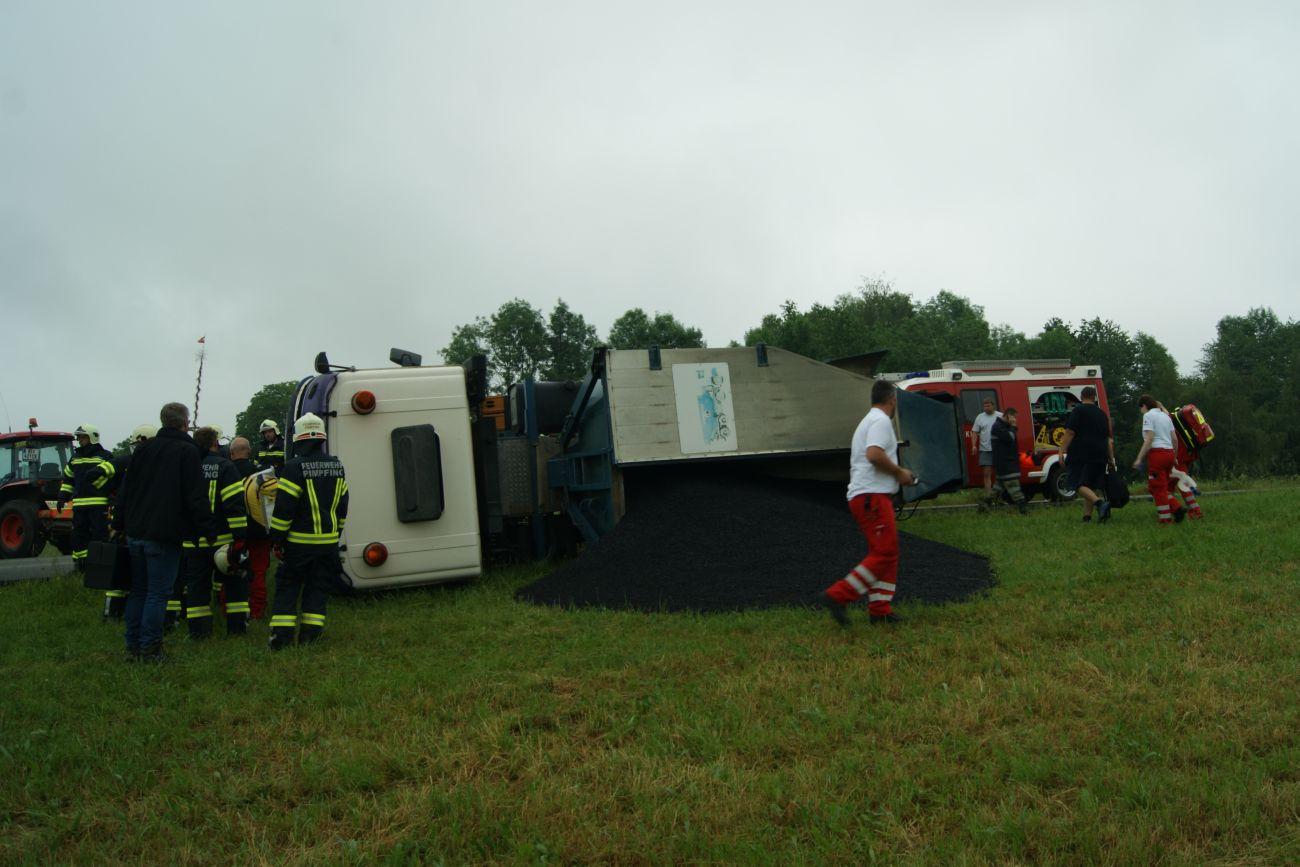 Umgestürzter LKW
