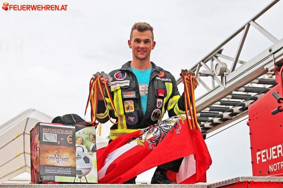 FF Hagenberg: Österreichs härtester Feuerwehrmann holt fünf Medaillen in Deutschland