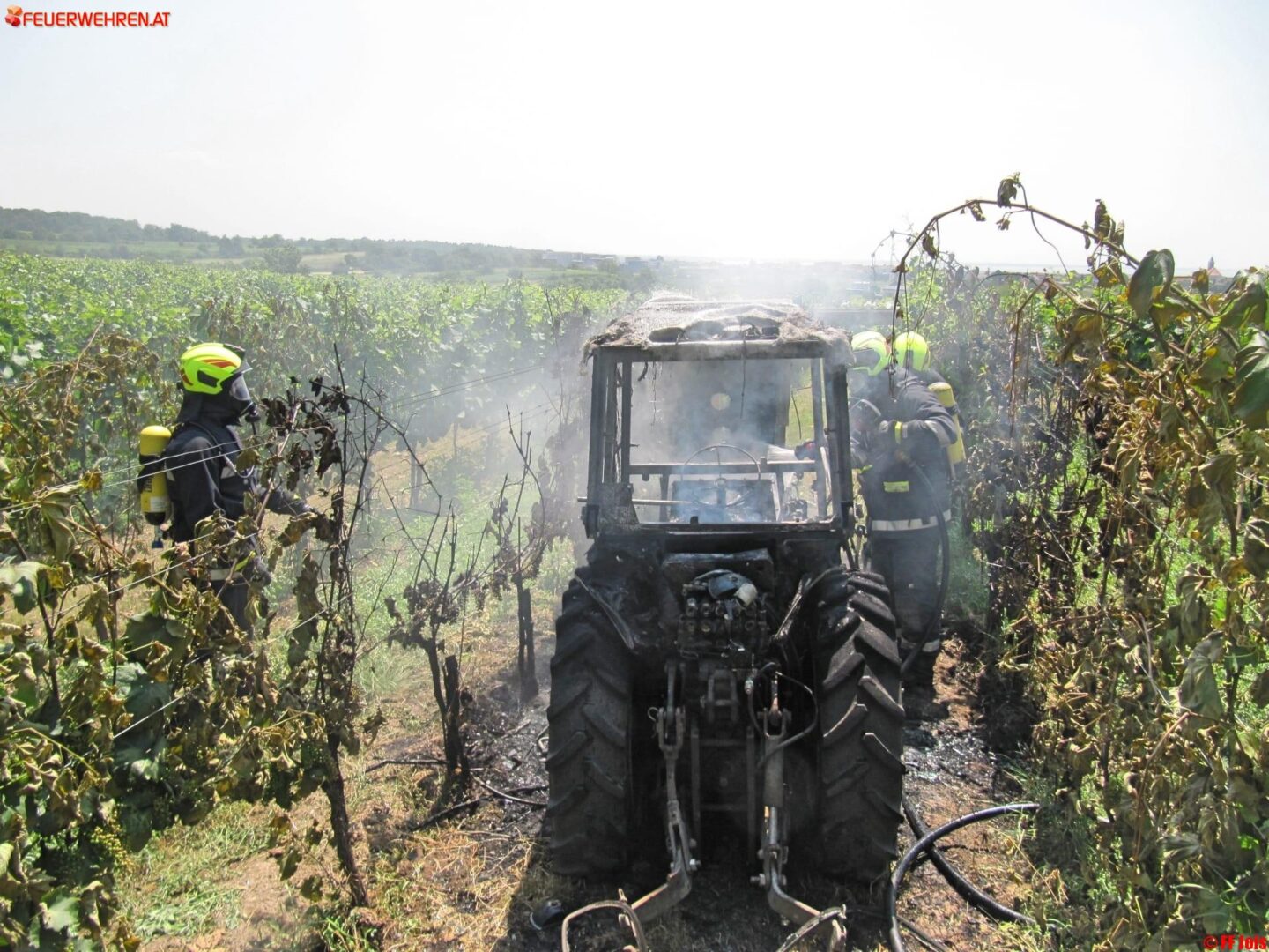 FF Jois: Traktorbrand in Jois