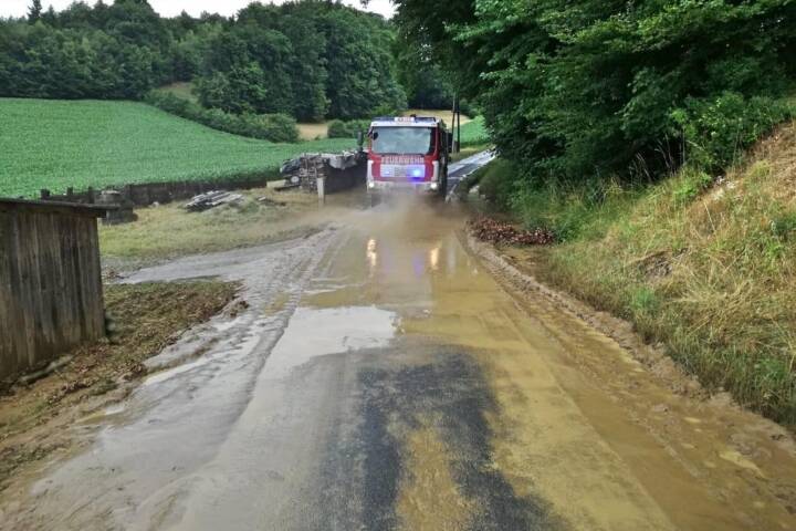 FF Mogersdorf-Ort: Unwetter beschäftigte die Feuerwehren des Bezirkes Jennersdorf