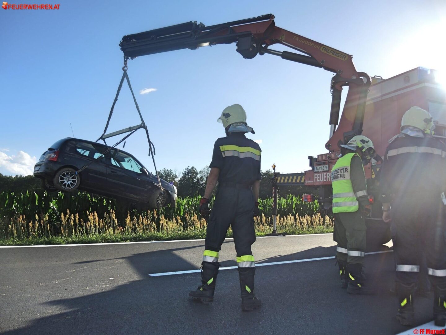 FF Mureck: Verkehrsunfall mit einer verletzten Person