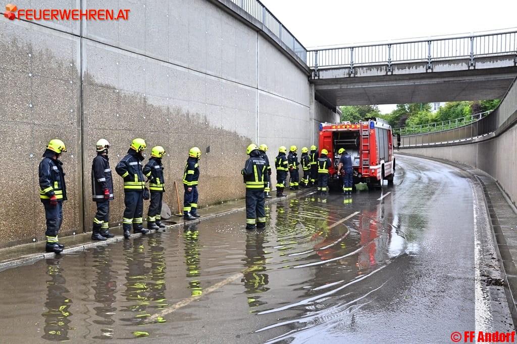 FF Andorf: Einsatz nach Überflutung
