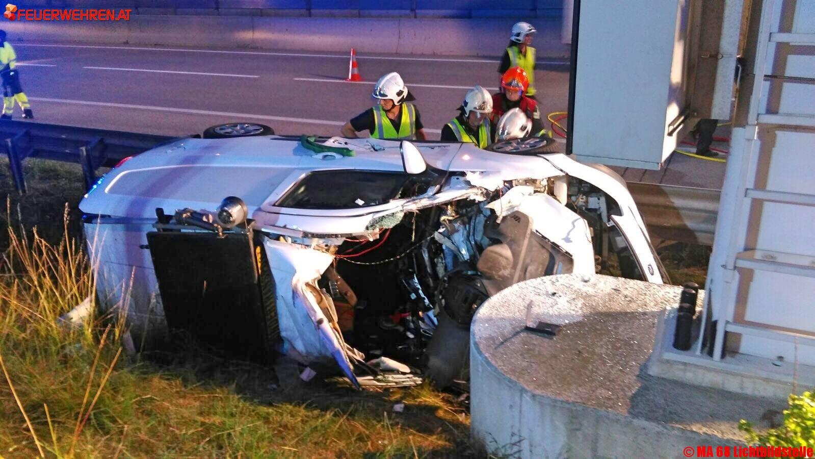 BF Wien: Verkehrsunfall auf S1