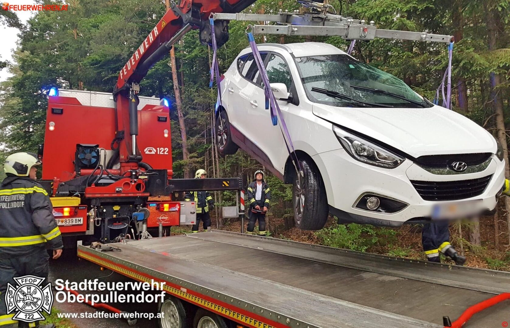 STF Oberpullendorf: Fahrzeugbergung nach Verkehrsunfall