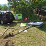 PKW rammte Ortsschild auf der B26