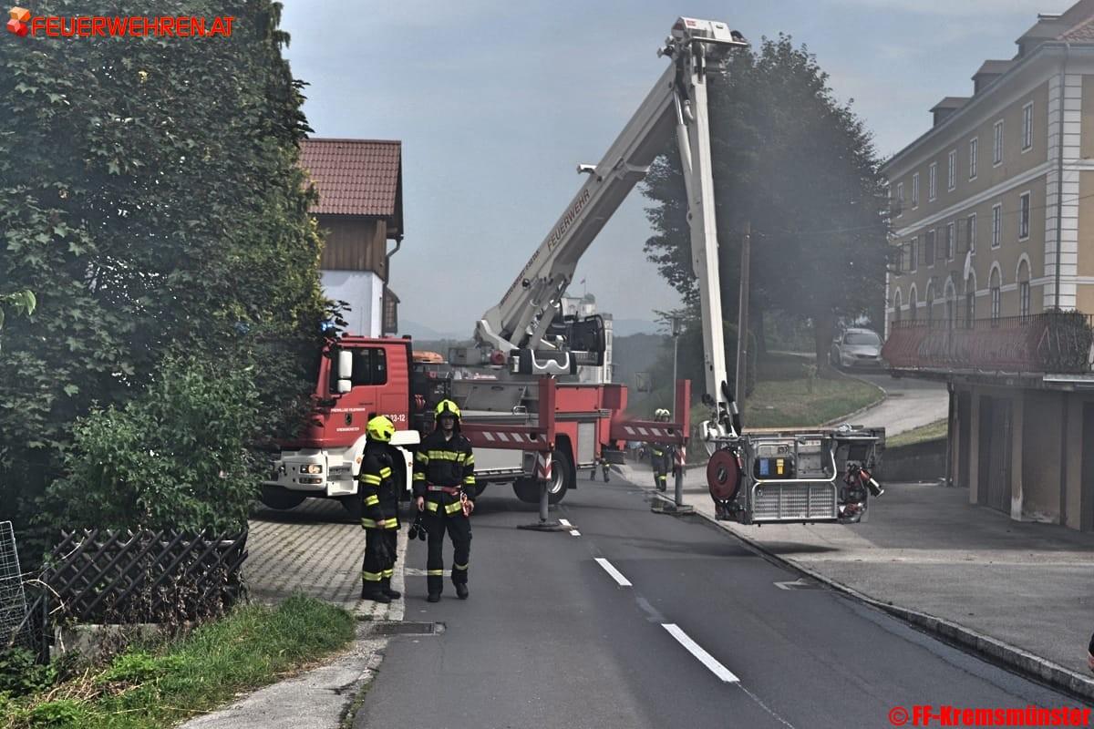 FF Kremsmünster: Brand zerstört Wohnhaus am Sonntagberg