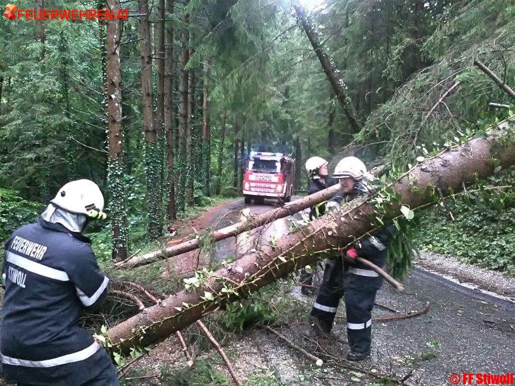 FF Stiwoll: Einsatz nach orkanartigem Sturm