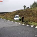 FF Gaweinstal: Pkw im Straßengraben - A5-Nordautobahn 9