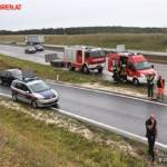 FF Gaweinstal: Pkw im Straßengraben - A5-Nordautobahn 7