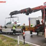 FF Gaweinstal: Pkw im Straßengraben - A5-Nordautobahn 4