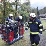 FF Bad Ischl: Übungsannahme Brand Bauerbaracke
