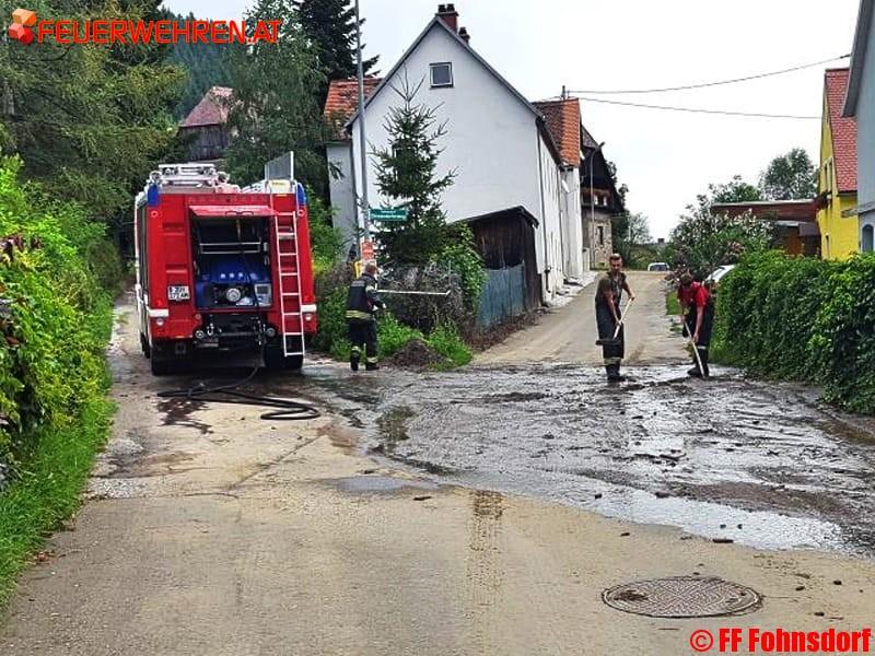 FF Fohnsdorf: Fahrzeugbrand zwischen Unwettereinsätzen