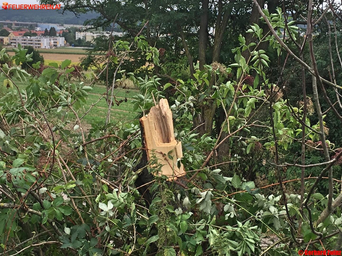 Feuerwehr Pottschach nach Unwetter im Einsatz