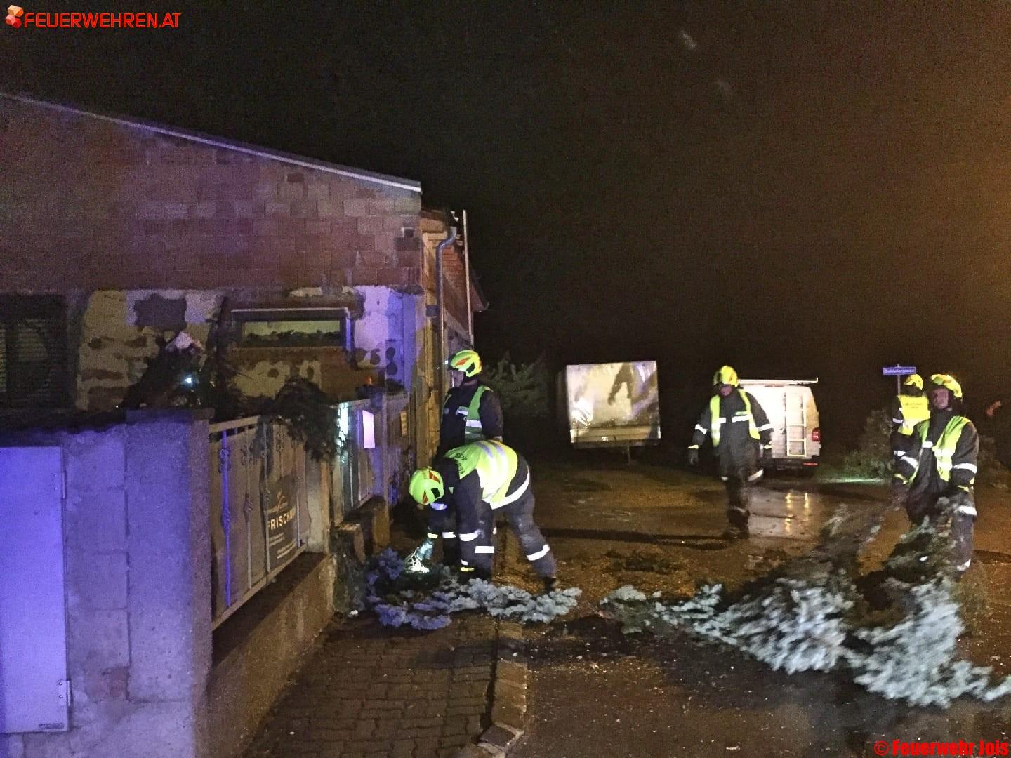 FF Jois: Sturm sorgte für zahlreiche Einsätze