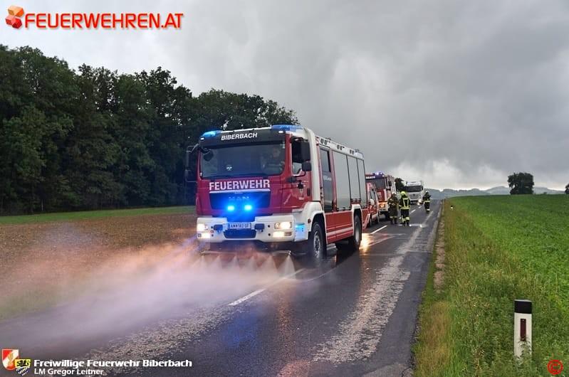 FF Biberbach: Zwei Einsätze innerhalb weniger Stunden