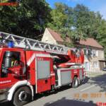 FF Leoben-Stadt: Baum auf Wohnhaus in der Proleberstraße