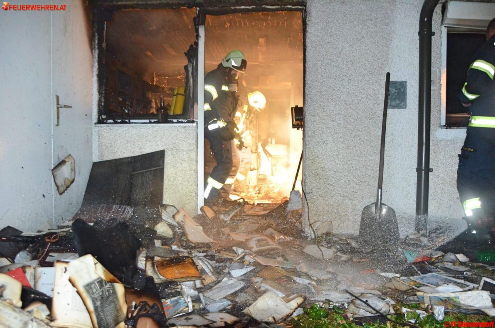 FF Gänserndorf: Wohnhaus hatte Feuer gefangen