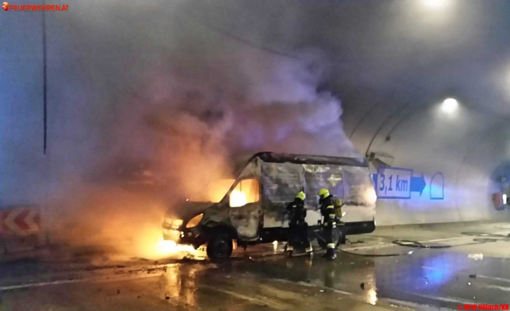 HFW Villach: Brand im Oswaldibergtunnel