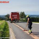 FF Biberbach: Ölspur aufgrund eines technischen Gebrechens